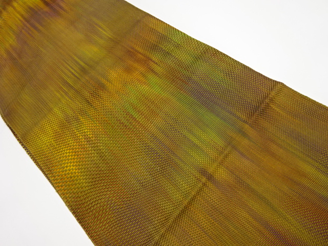 JAPANESE KIMONO / VINTAGE NAGOYA OBI / WOVEN GRID